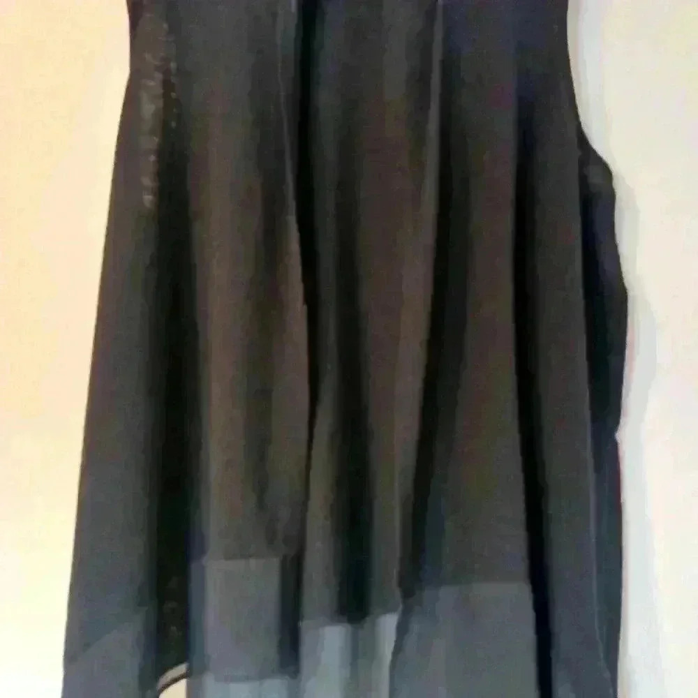 Ellen Tracy vest open front cardigan size XL. Sheer detail at bottom. - Picture 3 of 11